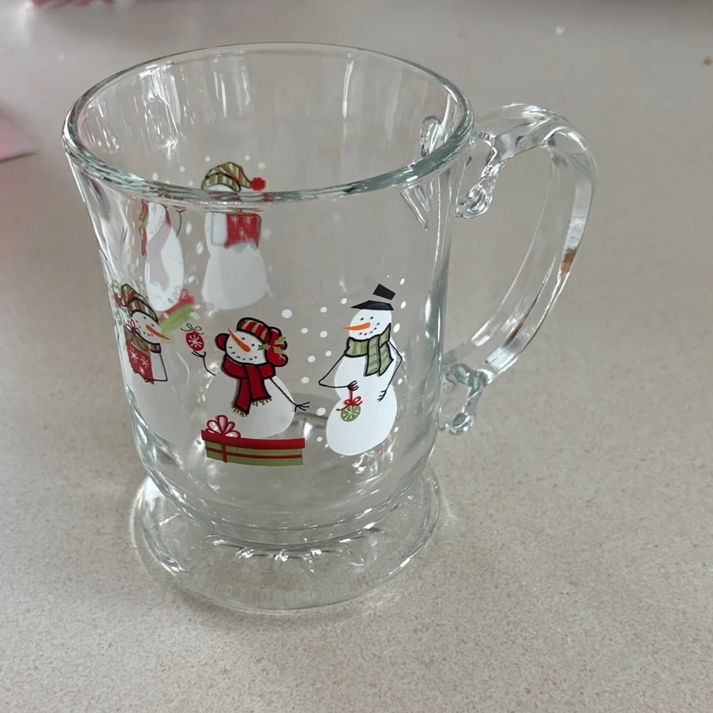 Pier 1 Imports — Snowman Glass Mug ☃️